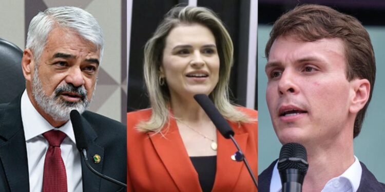 Humberto Costa (PT), Marília Arraes (PDT) e Miguel Coelho (UNIÃO)