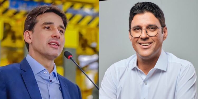 O deputado federal Silvio Costa Filho (Republicanos) e o prefeito de Camaragibe Diego Cabral (PSD)