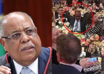 Benedito Gonçalves (à esquerda) participa de evento jurídico em Londres