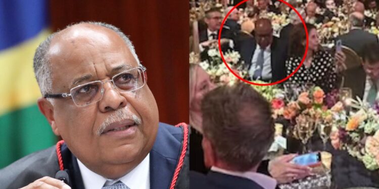 Benedito Gonçalves (à esquerda) participa de evento jurídico em Londres