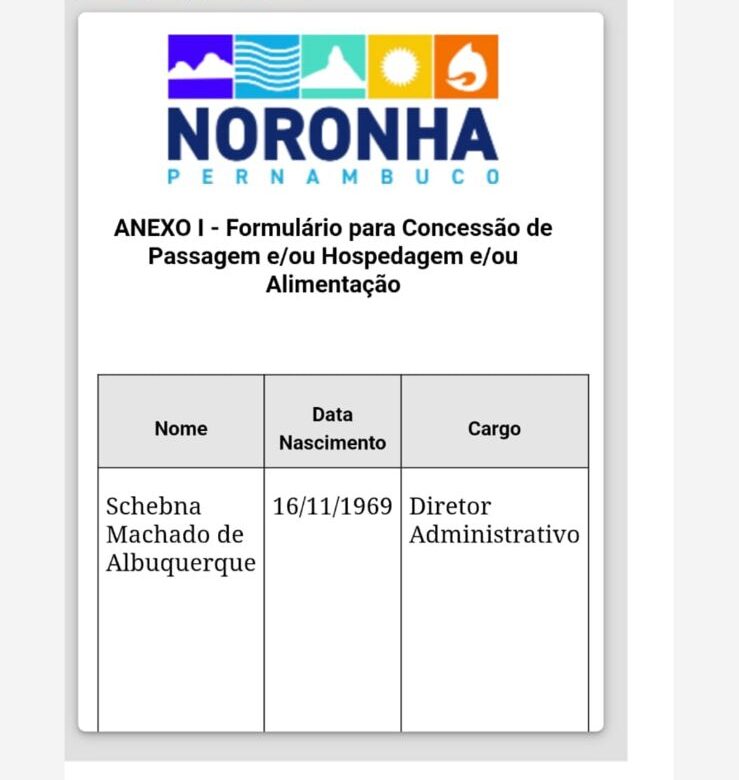 Nomeação de Schebna Albuquerque para o cargo em Noronha