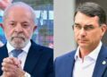 Lula (PT) e Flávio Bolsonaro (PL)