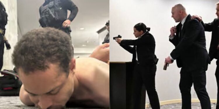 Suspeito foi detido portando várias facas, espingardas e pistola