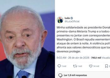 O presidente Lula manifestou solidariedade a Trump