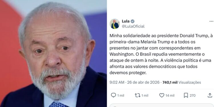 O presidente Lula manifestou solidariedade a Trump