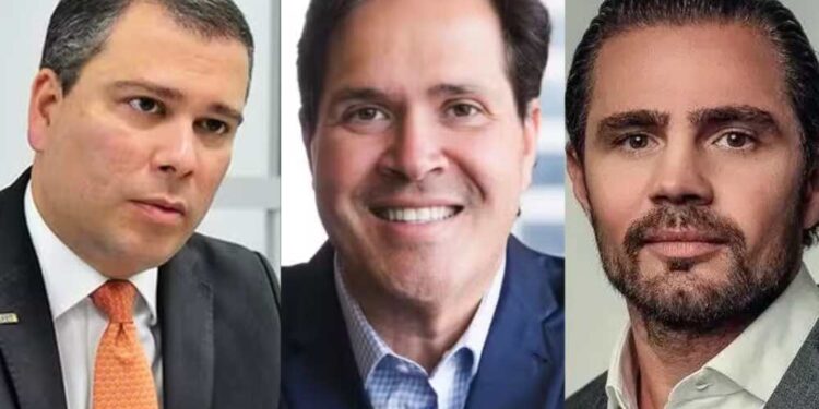 Da esq. para dir. Paulo Henrique Costa,  Daniel Monteiro e Daniel Vorcaro