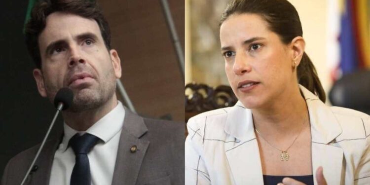 Eduardo Moura (Novo) e Raquel Lyra (PSD)