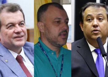 Waldemar Oliveira, Schebna Machado e Sebastião Oliveira (esq. p/.dir)