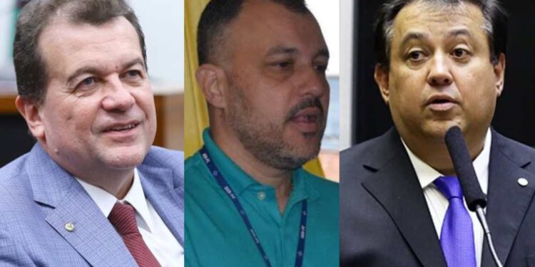 Waldemar Oliveira, Schebna Machado e Sebastião Oliveira (esq. p/.dir)