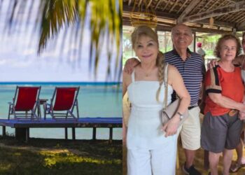 O casal Carmen Lucia e João Tenório e Denise Agra e Carol Agra recebem a todos com muito carinho