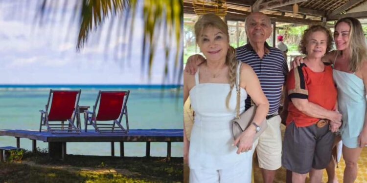 O casal Carmen Lucia e João Tenório e Denise Agra e Carol Agra recebem a todos com muito carinho