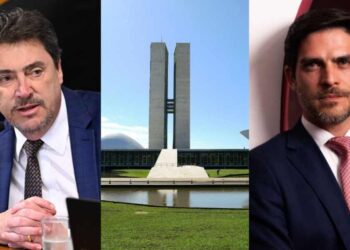 (Dir.) O senador Sergio Moro (PL) e o advogado Vinicios Cardozo (Esq.)