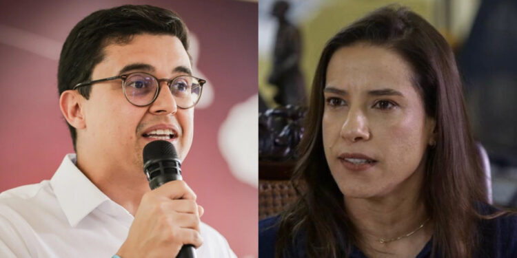 O prefeito do Recife, Victor Marques (PCdoB) e a governadora Raquel Lyra (PSD)