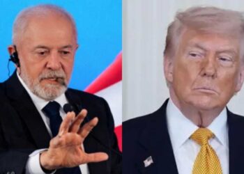O presidente Lula e o presidente americano Donald Trump