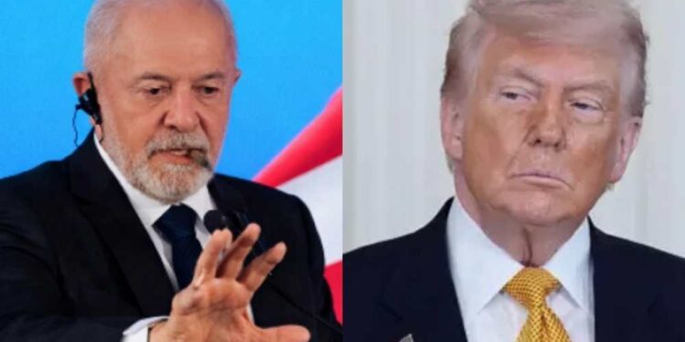 O presidente Lula e o presidente americano Donald Trump