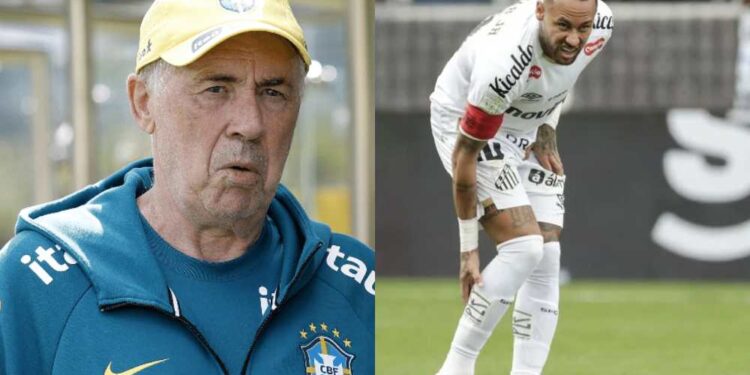 Ancelotti não vê lesão de Neymar com 'grande problema'
