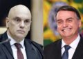 Alexandre de Moraes e o ex-presidente Jair Bolsonaro