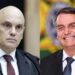 Alexandre de Moraes e o ex-presidente Jair Bolsonaro