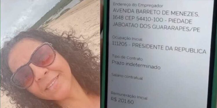 Aldenize Ferreira descobriu o erro em sua carteira de trabalho digital