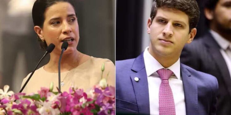 A governadora Raquel Lyra (PSD) e o ex-prefeito João Campos (PSB)
