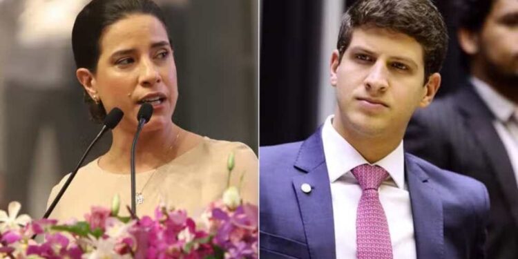 A governadora Raquel Lyra (PSD) e o ex-prefeito João Campos (PSB)