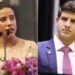 A governadora Raquel Lyra (PSD) e o ex-prefeito João Campos (PSB)