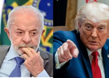O presidente Lula e o presidente dos EUA Donald Trump