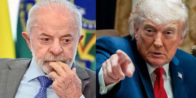 O presidente Lula e o presidente dos EUA Donald Trump
