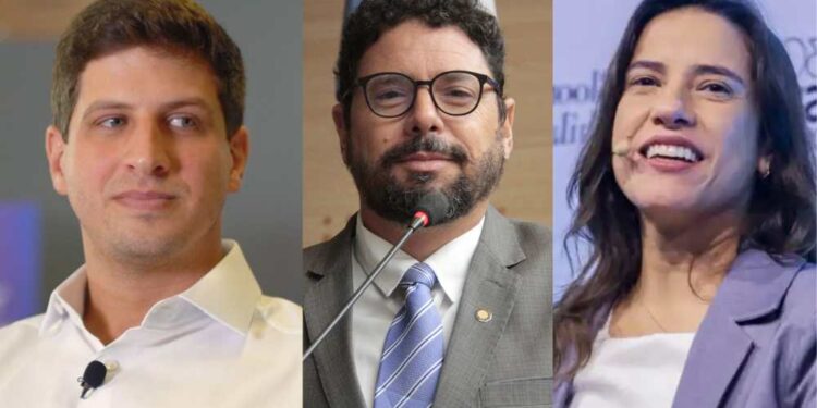 João Campos, Ivan Moraes e Raquel Lyra
