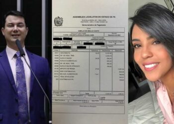 O deputado federal Clodoaldo Magalhães (PV) a ex-funcionária Giselle de Araújo Canto