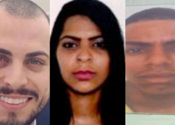 Piloto Mayky Fernandes dos Santos, Rosane Barbosa de Andrade, Denis Pereira de Souza (esq. p/ dir.)
