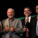 O presidente Lula (PT) e os senadores, Jaques Wagner (PT), Randolfe Rodrigues (Rede) e o ministro da Sec. de Relações Institucionais, José Guimarães (PT).