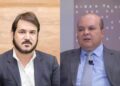 O presidente do União Brasil, Antonio Rueda, e o ex-governador do Distrito Federal, Ibaneis Rocha (MDB)