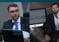 O senador Flávio Bolsonaro (PL), e o ex-banqueiro Daniel Vorcaro.