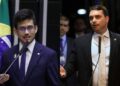 O deputado federal Kim Kataguiri (Missão); e o senador Flávio Bolsonaro (PL).