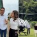 O assessor especial André Teixeira; o Prefeito de Camaragibe, Diego Cabral (Republicanos); e a governadora Raquel Lyra (PSD).