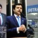 O presidente do Detran-PE, Renato Hayashi; e o deputado federal Eduardo da Fonte (PP).