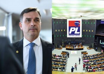 O senador e pré-candidato a presidente do Brasil, Flávio Bolsonaro (PL).