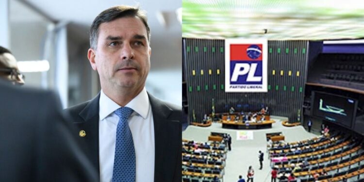 O senador e pré-candidato a presidente do Brasil, Flávio Bolsonaro (PL).