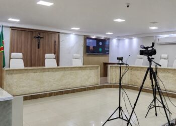 Plenário de Câmara de Vereadores de Arcoverde. Foto gerada por IA.