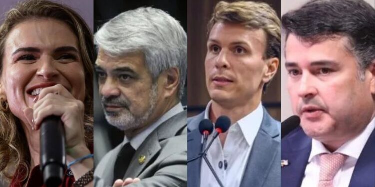 Os Pré-candidatos ao senado: Marília Arraes; Humberto Costa; Miguel Coelho; e Eduardo da Fonte
