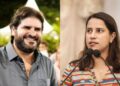 O prefeito de São Lourenço da Mata, Vinícius Labanca (PSB); e a governadora de Pernambuco, Raquel Lyra (PSD).
