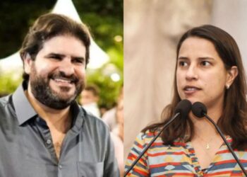 O prefeito de São Lourenço da Mata, Vinícius Labanca (PSB); e a governadora de Pernambuco, Raquel Lyra (PSD).