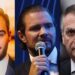 O empresário Thiago Miranda, o banqueiro Daniel Vorcaro e o ex-presidente Jair Bolsonaro