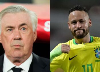 O tecnico Seleção Brasileira Carlo Ancelotti e Neymar Jr