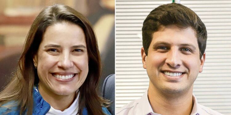 A governadora Raquel Lyra (PSD) e o ex-prefeito João Campos (PSB)