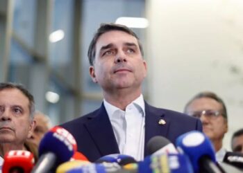 O senador Flávio Bolsonario (PL-RJ), pré-candidato à Presidência neste ano