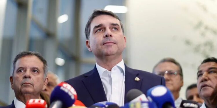 O senador Flávio Bolsonario (PL-RJ), pré-candidato à Presidência neste ano