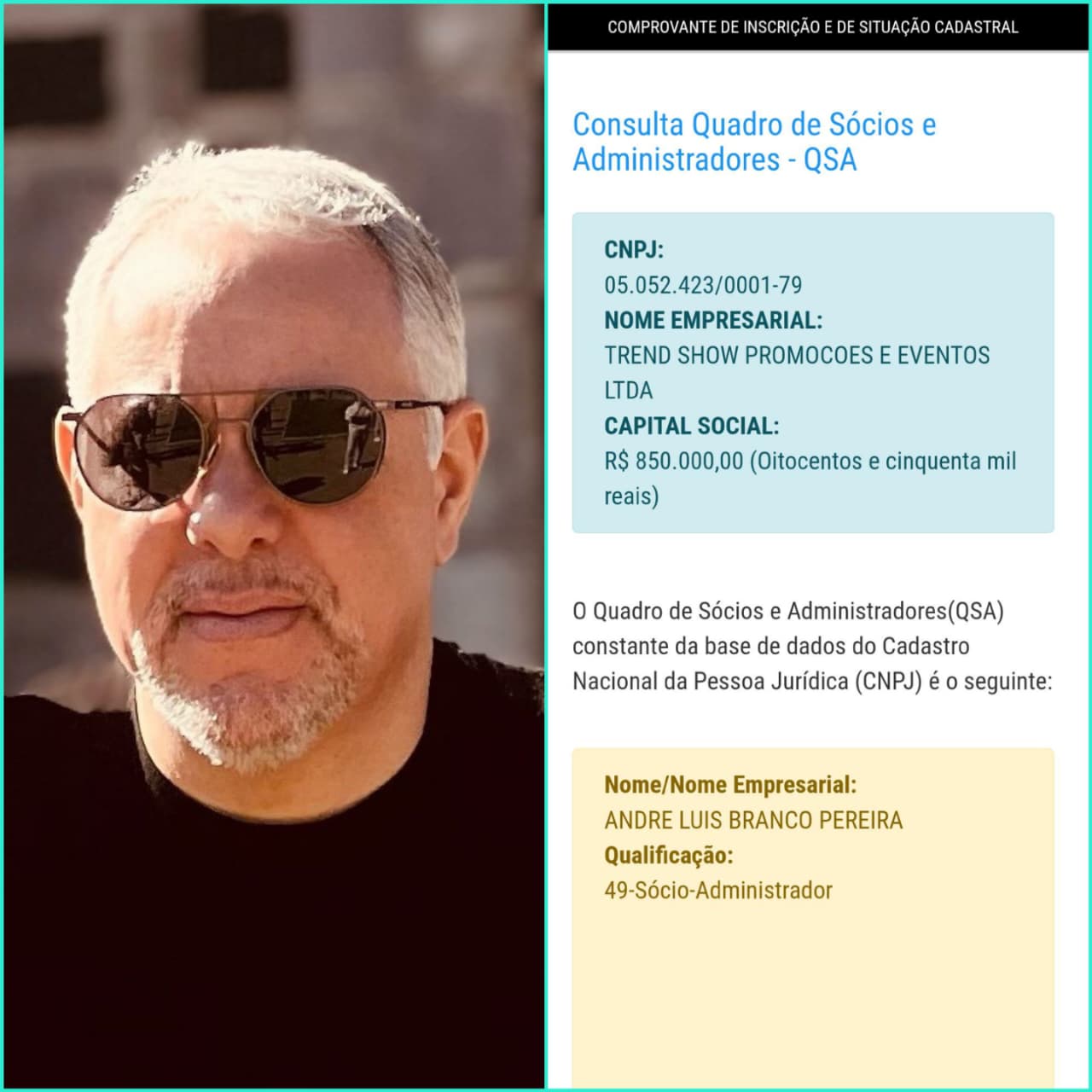 Andre Luis Branco Pereira, sócio-administrador na Trend Show