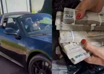 Além dos veículos de alto padrão, os investigadores encontraram R$ 287 mil em espécie armazenados dentro de sacos de lixo